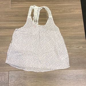 H&M white with flowers tank top size 12